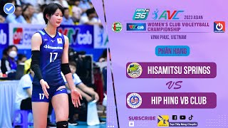 Full Match | Hisamitsu Springs - Hip Hing VB Club | Giải bóng chuyền Vô địch các CLB nữ châu Á 2023