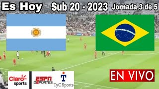Argentina vs. Brasil en vivo, donde ver, a que hora juega Argentina vs. Brasil Sub 20 - 2023