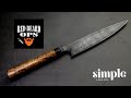 Crafting my first knife with Damascus steel! FEATURING......Red Beard Ops!!!!