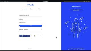 OneFile Guide  - Log in