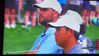 Protesters stop play on 18 at travelers championship