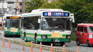 2021.09.30 高槻市営バス いすゞエルガ 2KG-LV290N3 J-BUS ノンステ 大阪230あ25-24 012 ｢11 JR高槻駅北｣｢57 寺谷町｣ JR高槻駅北バス停周辺