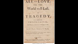 Plot summary, “All for Love” by John Dryden in 5 Minutes - Book Review