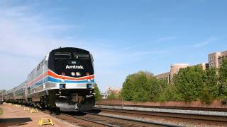 Amtrak 40th Anniversary Locomotives No. 156, 66, 184 at Woodbridge \u0026 Alexandria Station Part 2