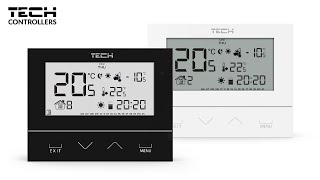 TECH Controllers - room regulator ST-292, floor temperature sensor, optimum start, heating, cooling