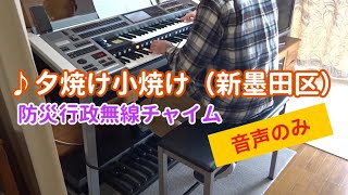 防災行政無線チャイム「夕焼け小焼け」新墨田区Verをエレクトーンで耳コピして弾いてみた ※再現動画