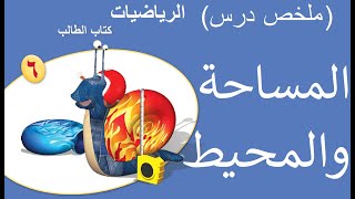 ملخص درس المحيط والمساحة للصف السادس