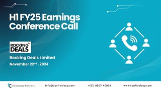 Rocking Deals Limited H1 FY25 Earnings Conference Call - November 22, 2024.