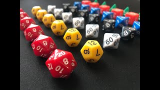 RPG Color-Coded Polyhedral Dice for D\u0026D - Crit Games