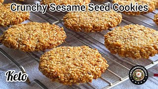 Keto Crunchy Sesame Seed Cookies | So flavorful, crunchy and yummy