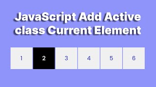 JavaScript Add Active Class to Current Element with HTML CSS | HTML CSS JavaScript @raselcoder