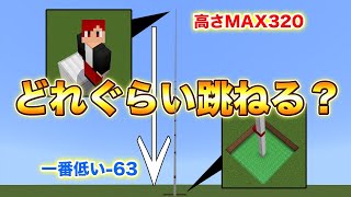 マイクラ界のテッペンから一番下のスライムブロックに飛び込んだらどれぐらい跳ねるの？ #shorts