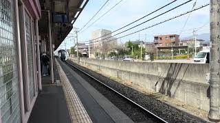 特急あずさ　塩尻駅到着