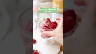 Valentine’s Day plans? This creamy, dreamy Raspberry Protein Sorbet is calling your name.