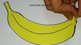 How to draw a banana step by step very easy কিভাবে কলা আঁকতে হয় স্টেপ বাই স্টেপ।