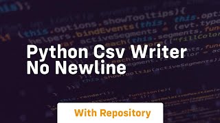 python csv writer no newline