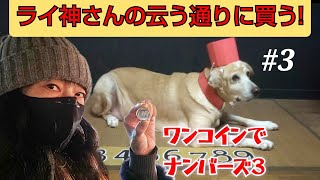 第2回(予想)【ライナンバーズ 最強運試し!!!】 ライ神さんの占い通りにナンバーズ3を買ってみた❗️