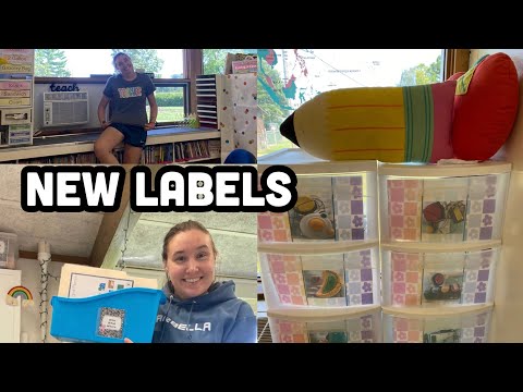 classroom setup: labels and file folders