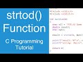 strtod() Converts String To Double And Returns Remaining String Portion | C Programming Tutorial