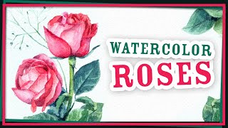 ROSE WATERCOLOR PAINTING | EASY Step by Step Tutorial | Botanical Art | Holbein and Arches