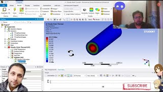 Ansys Steady State Thermal Analysis a Cylindrical Composite Wall