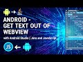 android - get Text out of webview with Android Studio | java and Javascript