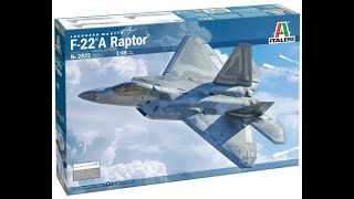 F-22 A Raptor : In Box Review : Italeri : 1/48 Scale