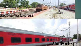 Never seen before • Anand vihar terminal sadbhavana express overtakes maurya express.