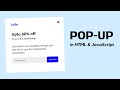 How to Make Simple Popup Box in HTML CSS | Modal Using JavaScript