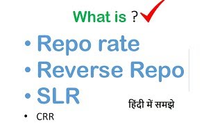 Cash Advance || SLR rate || Reverse and repo rate in Hindi ||