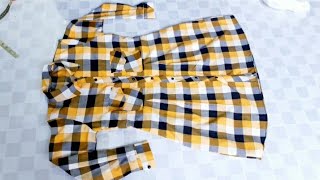 Stylish Check Shirt Cutting and Stitching ll Full Tutorial ll By Pakistani Fashion Designer