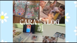 {Carat vlog #1}•克拉的日常💎•开箱✉️•装饰小卡•GOING SEVENTEEN♪