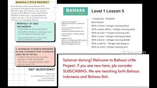 Learn Bahasa Indonesia and Bahasa Bali online