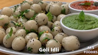 Mini Goli Idli | Rice flour instant idli | How to make instant mini idli | masala kolukattai