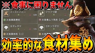 【もう困らない】食事に困らなくなる効率的な『食材集め』について入手方法などを解説！！！(トリュフ・ド・コンガなどの入手方法も)【MHWs/モンハンワイルズ】