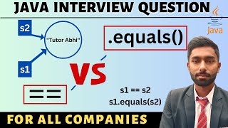 Difference Between .equals( ) Method And Equality Operator In Java | Java Top Important Questions