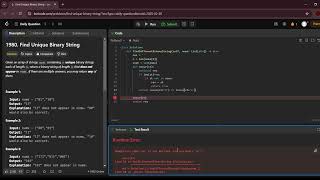 Leetcode Daily - 1980 Find Unique Binary String | Python