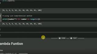 2 List comprehension & Lambda Function
