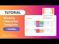 Monday.com Tutorial | Weekly Checklist Template