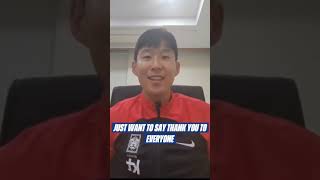 MESSAGE FROM HEUNG-MIN SON 손흥민: Premier League Player of the Month: September 2023