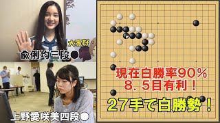 【野狐対局】日台ビッグマッチ！上野愛咲美四段VS兪俐均三段