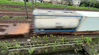 【４K映像】JR貨物 上り　JR freight up train