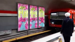 Ride in Helsinki metro - Rautatientori (Järnvägstorget) station (metroasema) - 17.03.2019