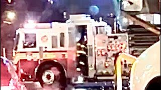 QUICK CATCH OF FDNY ENGINE 37 RESPONDING FROM QUARTERS ON WEST 125TH STREET IN HARLEM, MANHATTAN NYC