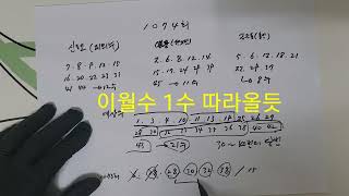 로또1074회 예상수와 고정수공개