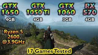 GTX 1650 vs GTX 1050 ti vs GTX 1060 vs RX 570 | Tested in 17 Games 1080p 1440p 4