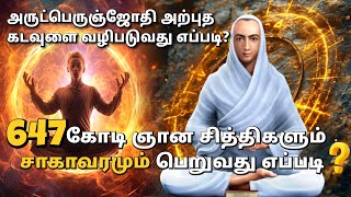 அருட்பெருஞ்ஜோதி அற்புத கடவுளை வழிபடுவது எப்படி|ஞான சித்திகளும் சாகா வரமும்|vallalar #arutperunjothi