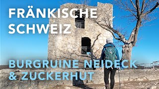 Sonniger Wintertag in der Fränkischen Schweiz zur Burgruine Neideck und Zuckerhut  4K