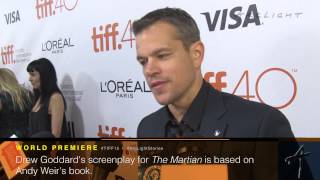 TIFF 15 - Matt Damon Calls "The Martian" a 'Love Letter' to Science