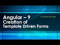 Angular 9 Tutorial - Template driven forms creation | Use of FormsModule | Create form in angular 9